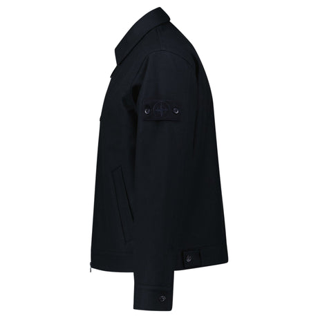 Stone Island Ghost Zip - Up Overshirt in Navy - Boinclo - Outlet Sale Under Retail