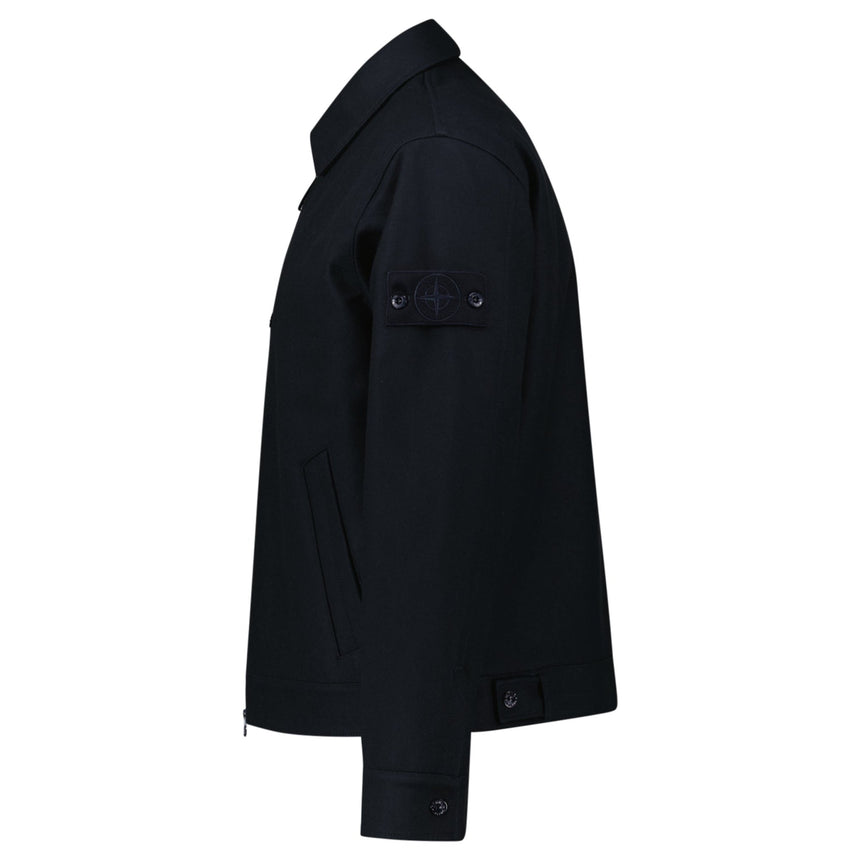 Stone Island Ghost Zip - Up Overshirt in Navy - Boinclo - Outlet Sale Under Retail