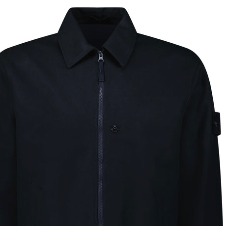 Stone Island Ghost Zip - Up Overshirt in Navy - Boinclo - Outlet Sale Under Retail
