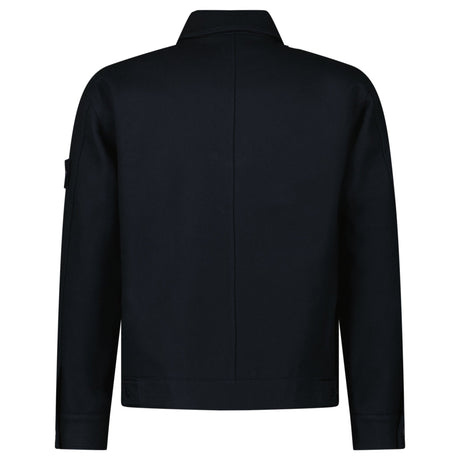 Stone Island Ghost Zip - Up Overshirt in Navy - Boinclo - Outlet Sale Under Retail