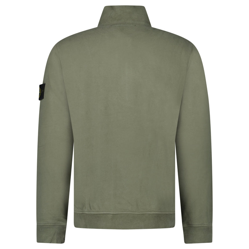 Stone Island Half - Zip Sweatshirt in Military Green - Boinclo - Outlet Sale Under Retail