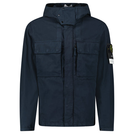 Stone Island Hooded Canvas Weave Cotton Hooded Jacket in Navy - Boinclo - Outlet Sale Under Retail
