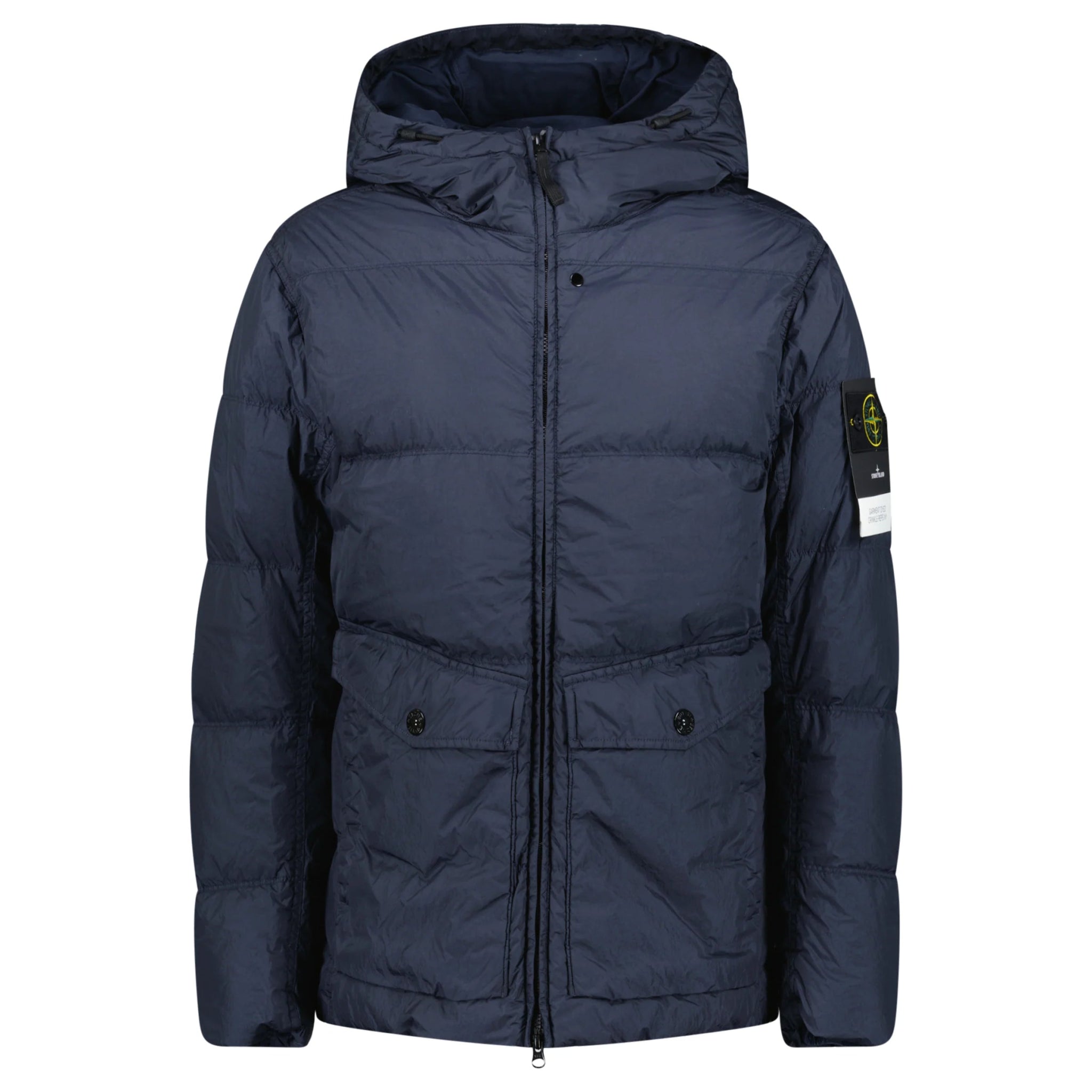 Color variation of Stone Island Hooded Down Jacket in Navy