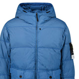 Stone Island Hooded Down Jacket in Steel Blue - Boinclo - Outlet Sale Under Retail