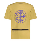 Stone Island Logo Print T-Shirt Mustard Yellow - Boinclo - Outlet Sale Under Retail