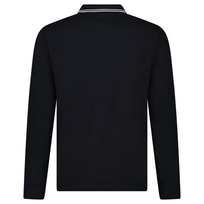 Stone Island Long - Sleeve Polo Shirt in Black - Boinclo - Outlet Sale Under Retail