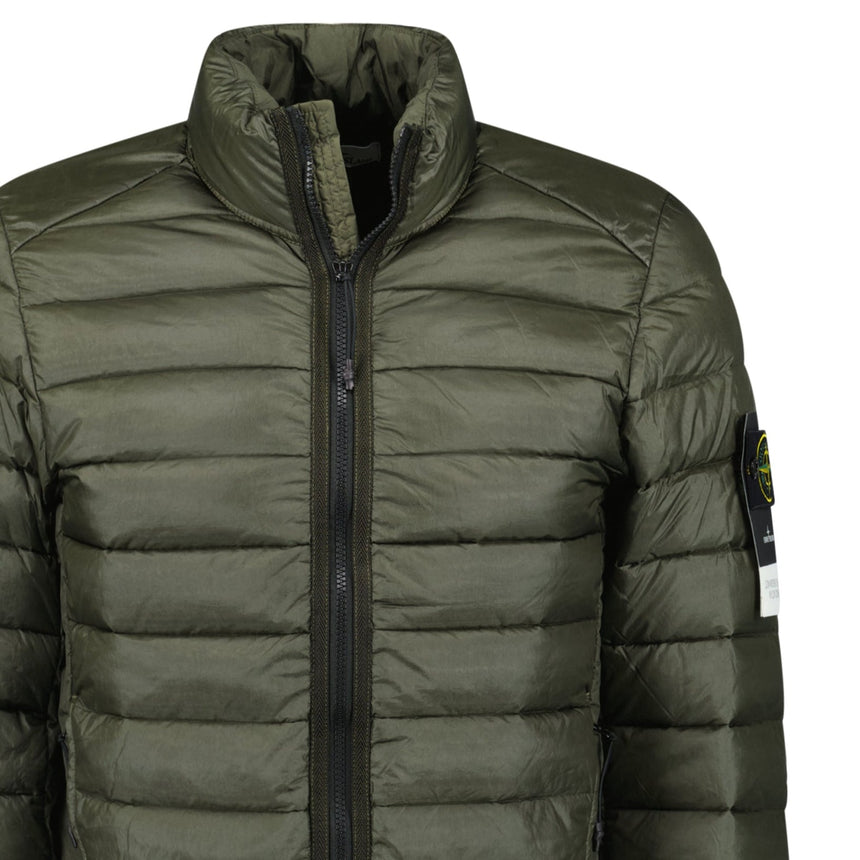 Stone Island Loom Woven Chambers R - Nylon Down - Tc Jacket Military Green - Boinclo - Outlet Sale Under Retail