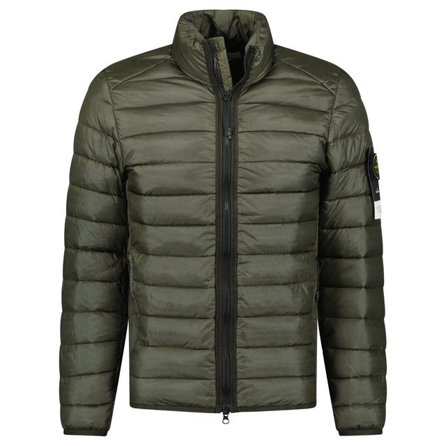 Stone Island Loom Woven Chambers R - Nylon Down - Tc Jacket Military Green - Boinclo - Outlet Sale Under Retail