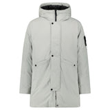 Stone Island Micro Twill Hooded Long Parka in Pearl Grey - Boinclo - Outlet Sale Under Retail