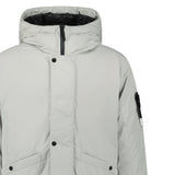 Stone Island Micro Twill Hooded Long Parka in Pearl Grey - Boinclo - Outlet Sale Under Retail
