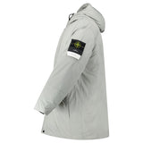 Stone Island Micro Twill Hooded Long Parka in Pearl Grey - Boinclo - Outlet Sale Under Retail