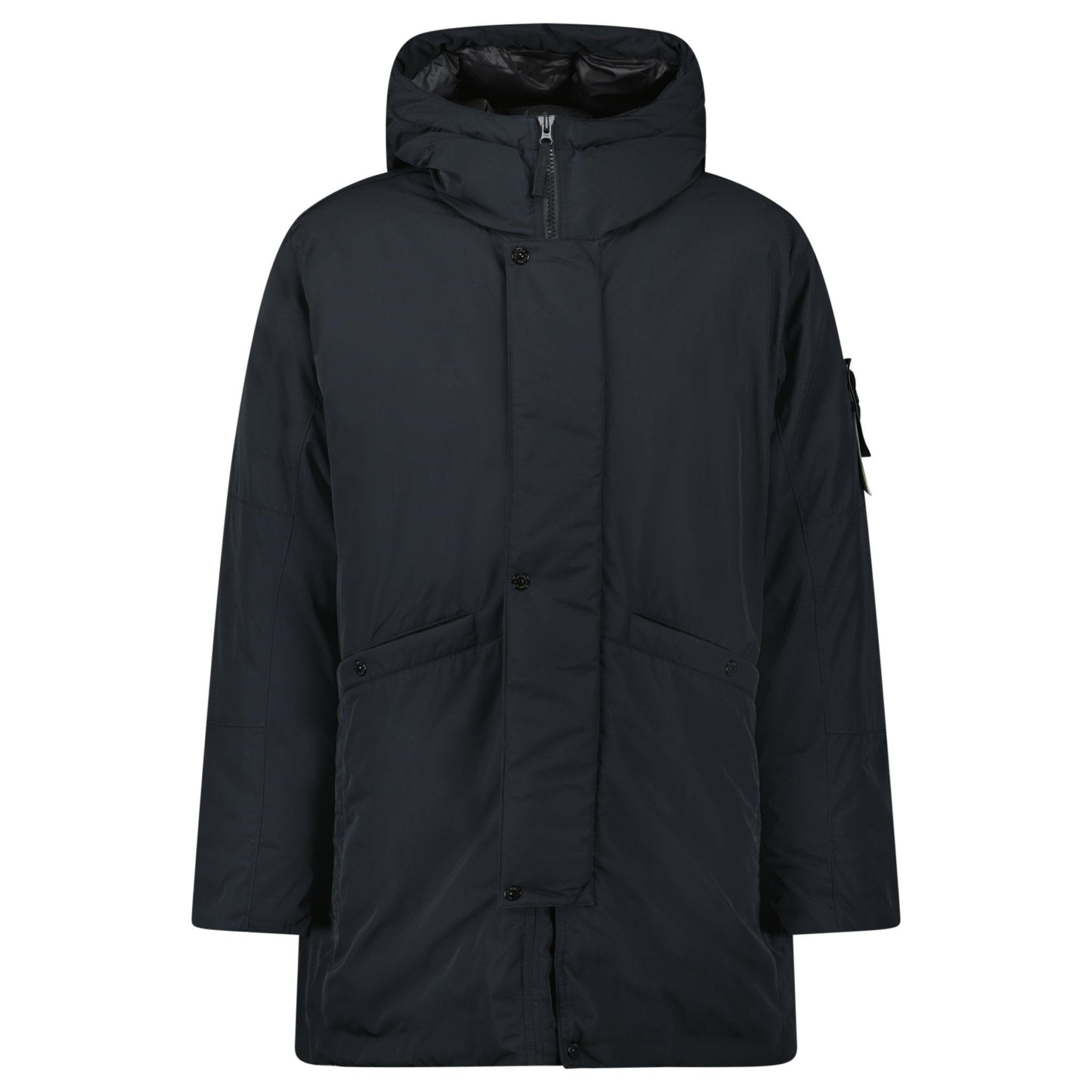 Color variation of Stone Island Micro Twill Long Parka in Black