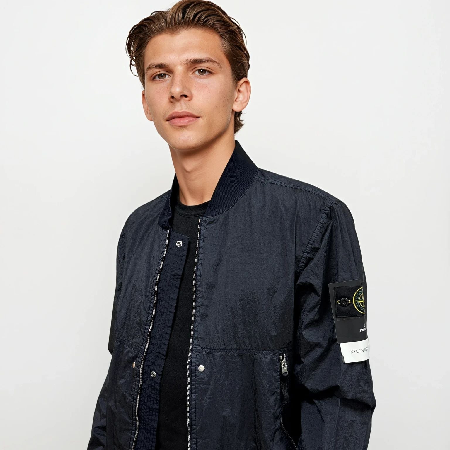 Stone Island Nylon Metal Watro-TC Bomber Jacket navy - Outlet Sale