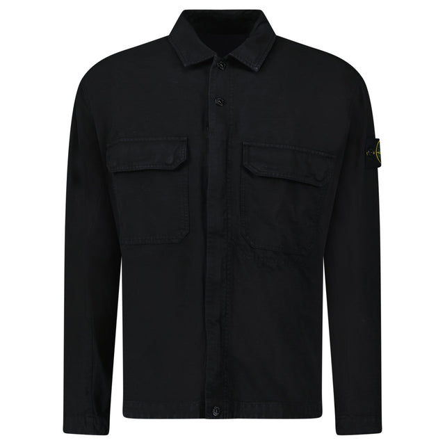 Stone Island Organic Cotton Ripstop Overshirt in Black - Boinclo - Outlet Sale Under Retail