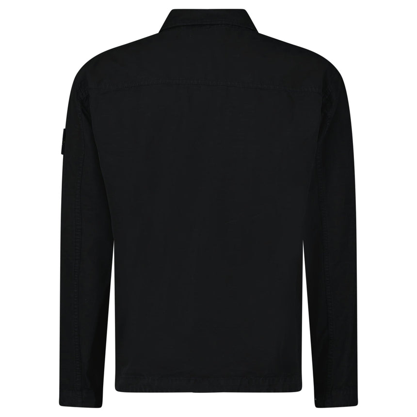 Stone Island Organic Cotton Ripstop Overshirt in Black - Boinclo - Outlet Sale Under Retail
