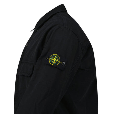 Stone Island Organic Cotton Ripstop Overshirt in Black - Boinclo - Outlet Sale Under Retail