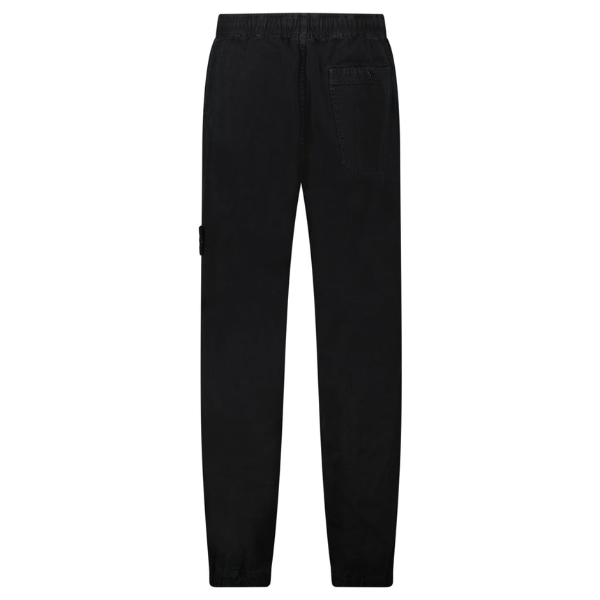 Stone Island Organic Panama Cotton 'Old' Effect Cargo Black - Boinclo - Outlet Sale Under Retail