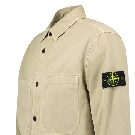 Stone Island Panama Cotton Overshirt in Desert Beige - Boinclo - Outlet Sale Under Retail