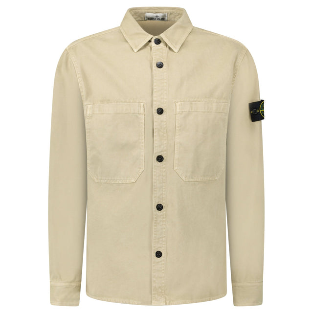 Stone Island Panama Cotton Overshirt in Desert Beige - Boinclo - Outlet Sale Under Retail