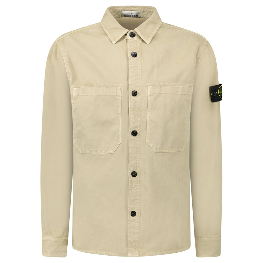 Stone Island Panama Cotton Overshirt in Desert Beige - Boinclo - Outlet Sale Under Retail