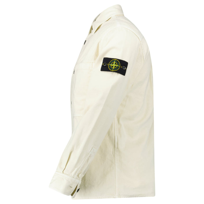 Stone Island Panama Cotton Overshirt in Ivory - Boinclo - Outlet Sale Under Retail