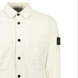Stone Island Panama Cotton Overshirt in Ivory - Boinclo - Outlet Sale Under Retail