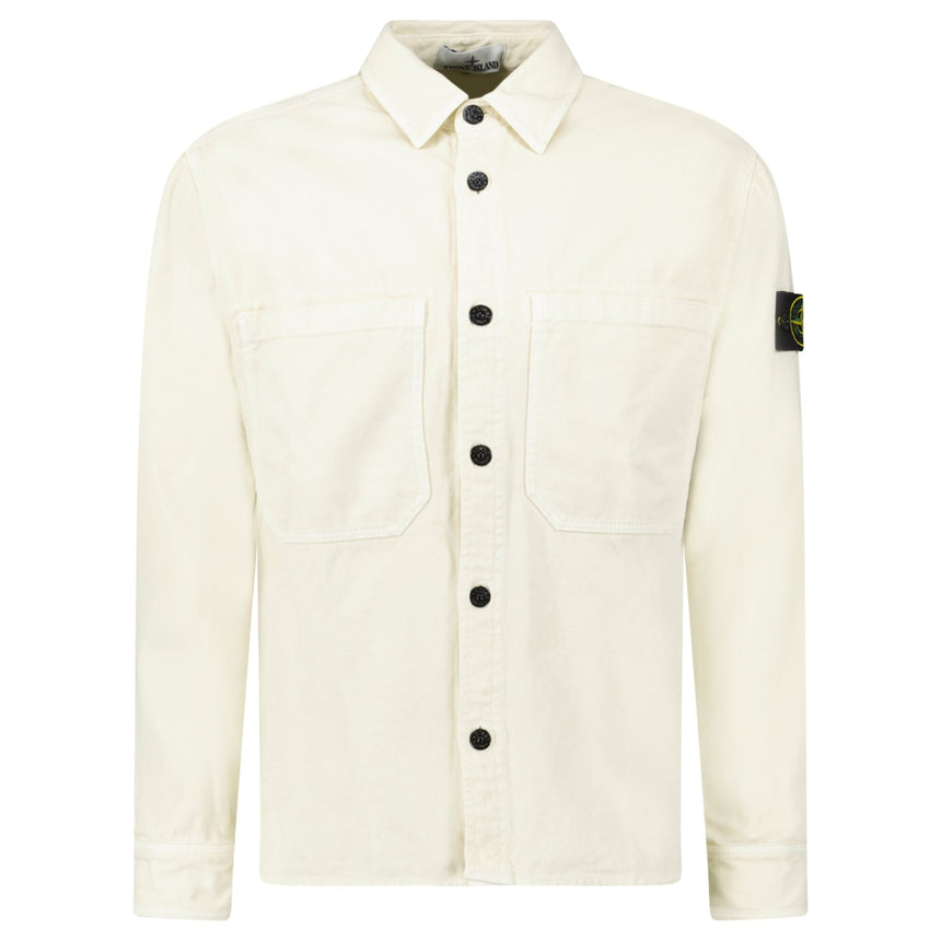 Stone Island Panama Cotton Overshirt in Ivory - Boinclo - Outlet Sale Under Retail