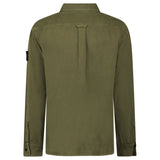 Stone Island Panama Cotton Overshirt in Military Green - Boinclo - Outlet Sale Under Retail