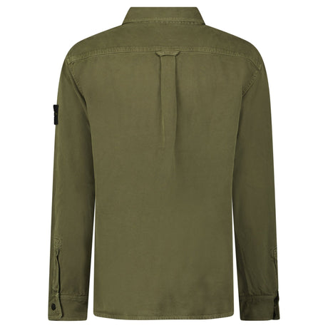 Stone Island Panama Cotton Overshirt in Military Green - Boinclo - Outlet Sale Under Retail
