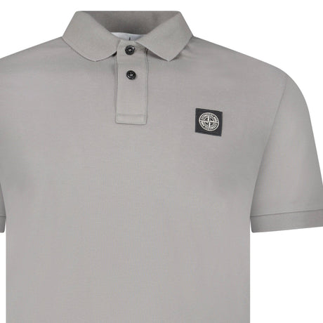 Stone Island Patch Polo T-Shirt Slim Fit Grey - Boinclo - Outlet Sale Under Retail
