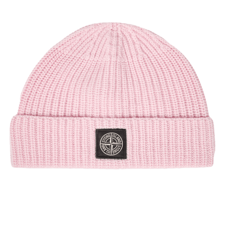 Stone Island Pink Beanie with Compass Patch - Boinclo - Outlet Sale Under Retail