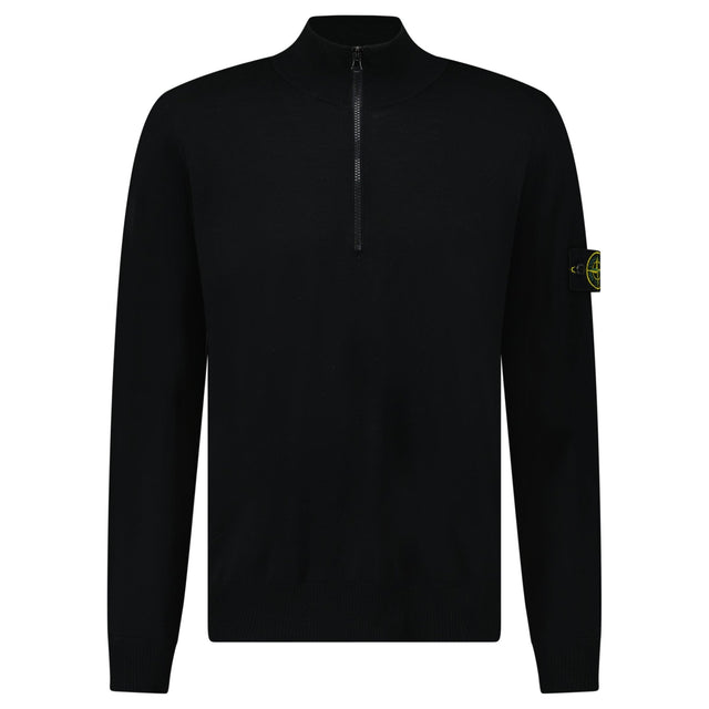 Stone Island Quarter Zip Jumper Black - Boinclo - Outlet Sale Under Retail