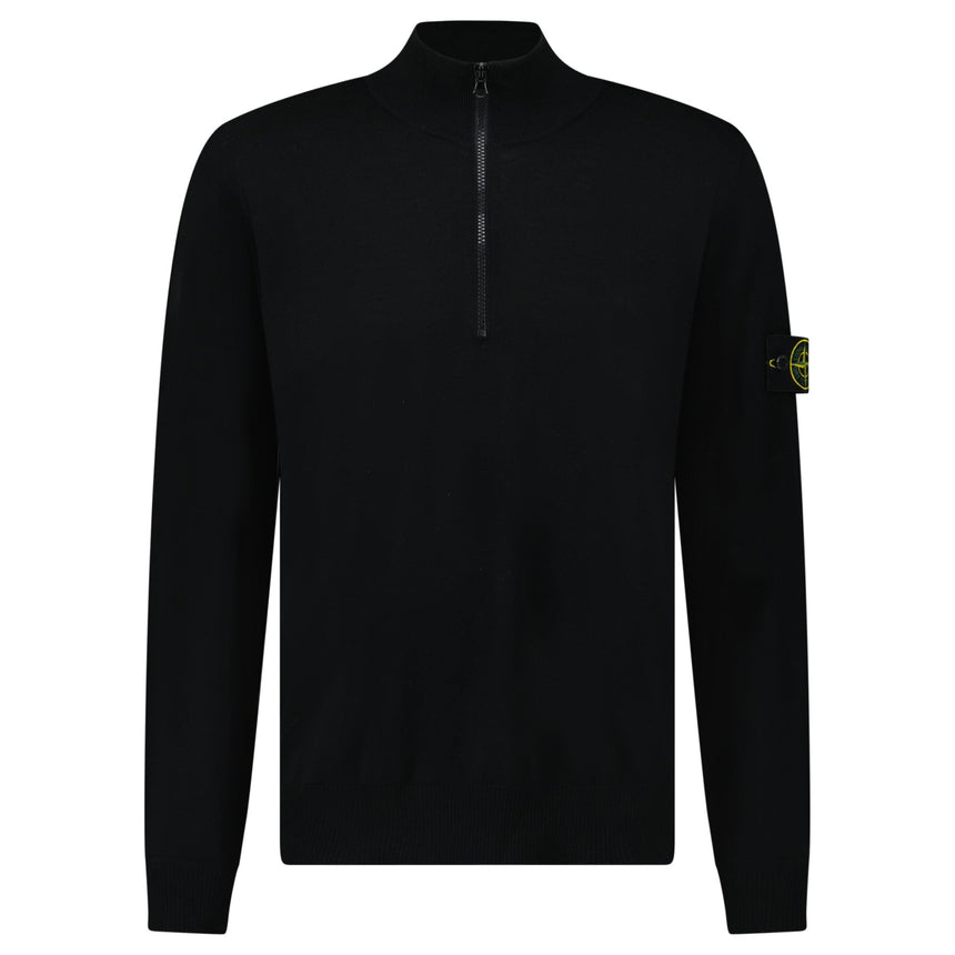 Stone Island Quarter Zip Jumper Black - Boinclo - Outlet Sale Under Retail
