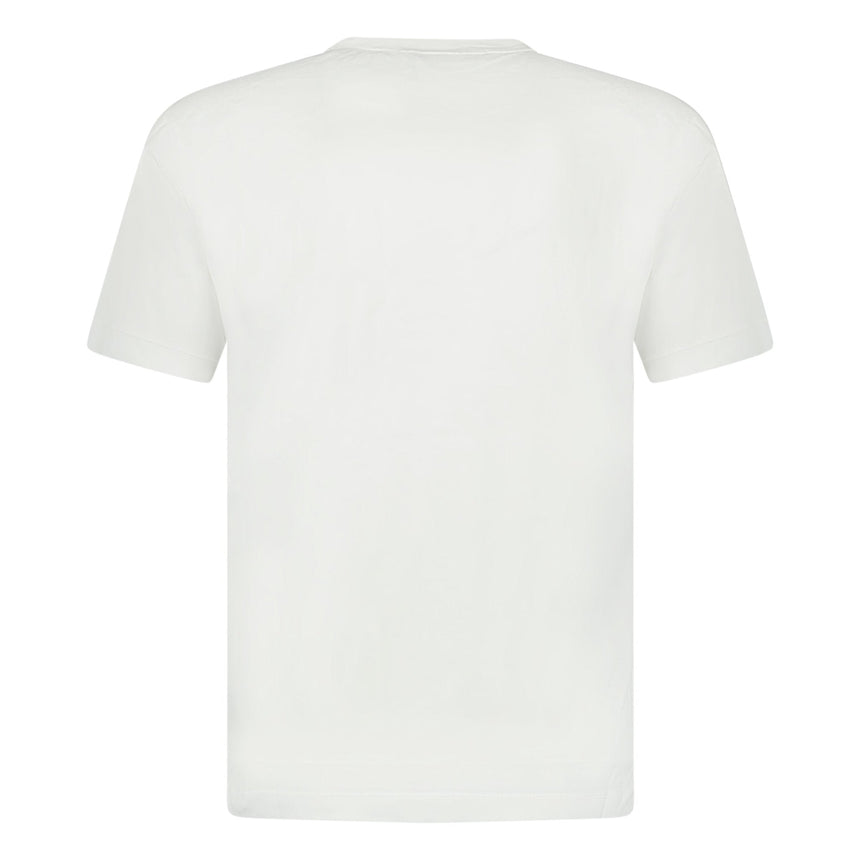Stone Island Slim - Fit Short - Sleeve Jersey T-Shirt With Compass Patch White - Boinclo - Outlet Sale Under Retail