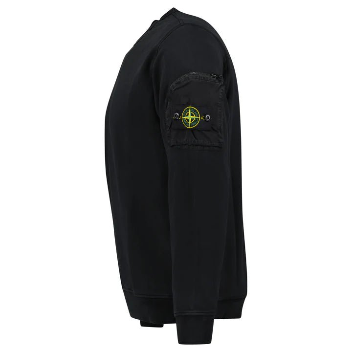 Stone Island Zip Sleeve Pocket Sweatshirt in Black - Boinclo - Outlet Sale Under Retail