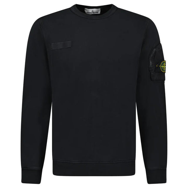 Stone Island Zip Sleeve Pocket Sweatshirt in Black - Boinclo - Outlet Sale Under Retail