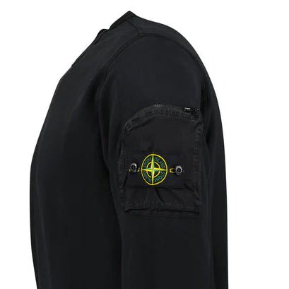 Stone Island Zip Sleeve Pocket Sweatshirt in Black - Boinclo - Outlet Sale Under Retail