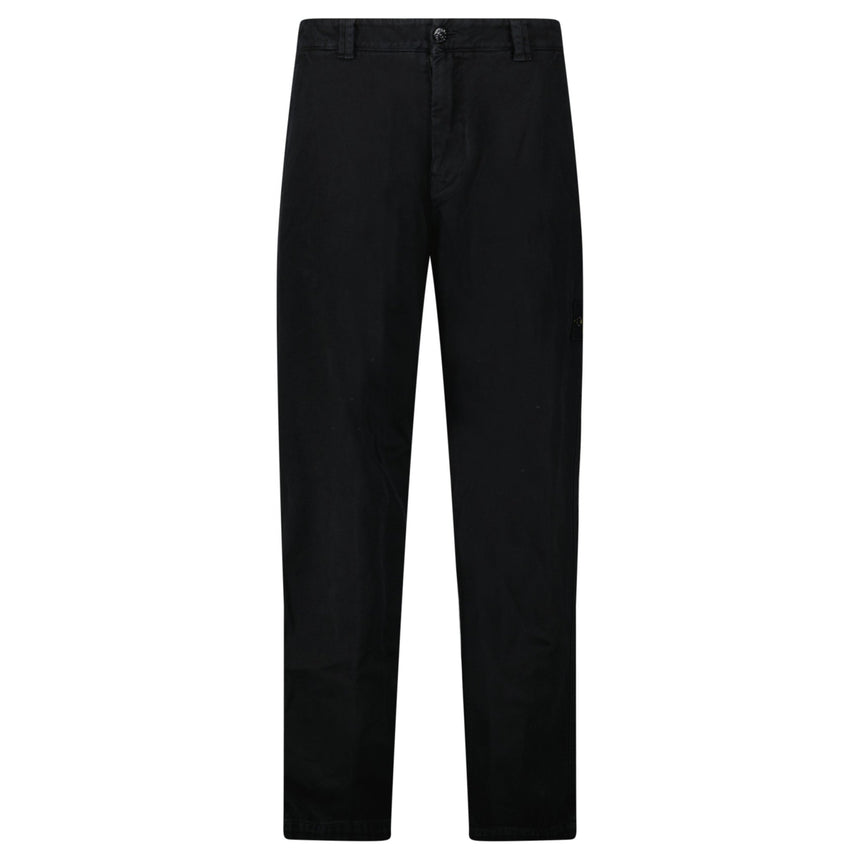 Stone Island’s Broken Twill ‘Old’ Effect Cargo Pants in Black - Boinclo - Outlet Sale Under Retail