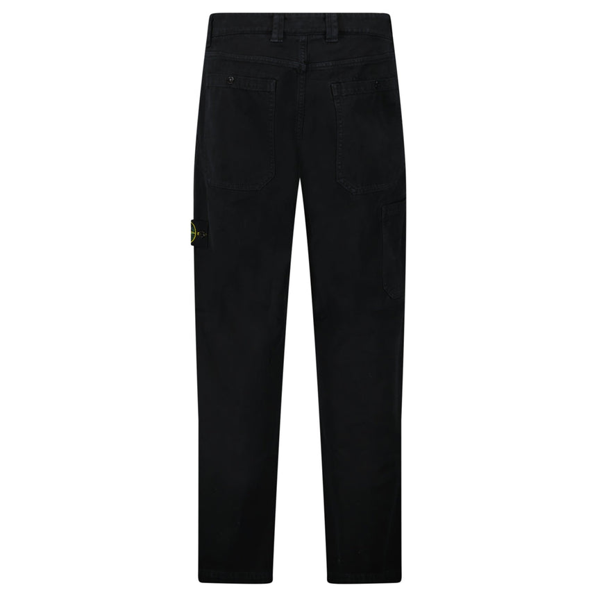 Stone Island’s Broken Twill ‘Old’ Effect Cargo Pants in Black - Boinclo - Outlet Sale Under Retail