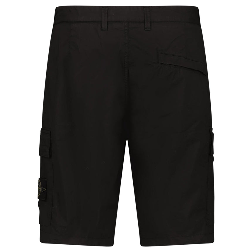 Stone Island Stretch Cotton Tela ‘Paracadute’ Cargo Bermuda Shorts in Black - Boinclo - Outlet Sale Under Retail