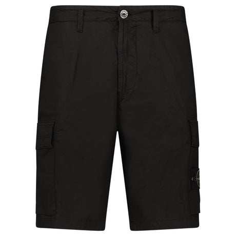 Stone Island Stretch Cotton Tela ‘Paracadute’ Cargo Bermuda Shorts in Black - Boinclo - Outlet Sale Under Retail