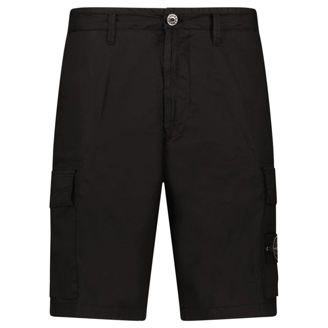 Stone Island Stretch Cotton Tela ‘Paracadute’ Cargo Bermuda Shorts in Black - Boinclo - Outlet Sale Under Retail