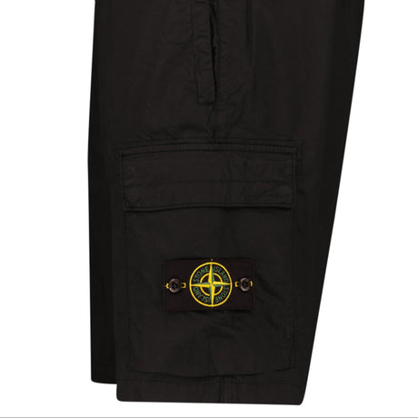 Stone Island Stretch Cotton Tela ‘Paracadute’ Cargo Bermuda Shorts in Black - Boinclo - Outlet Sale Under Retail