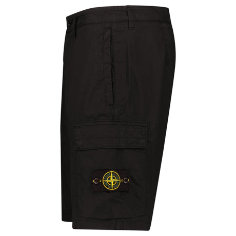 Stone Island Stretch Cotton Tela ‘Paracadute’ Cargo Bermuda Shorts in Black - Boinclo - Outlet Sale Under Retail