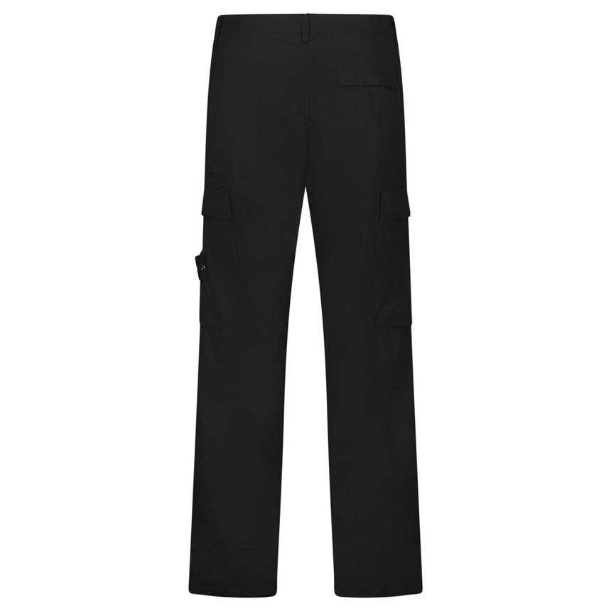 Stone Island Stretch Cotton Tela 'Paracadute' Loose Fit Cargo Trousers in Black - Boinclo - Outlet Sale Under Retail