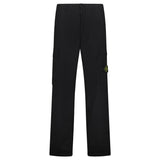 Stone Island Stretch Cotton Tela 'Paracadute' Loose Fit Cargo Trousers in Black - Boinclo - Outlet Sale Under Retail