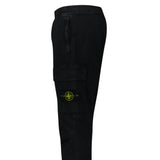 Stone Island Stretch 'Old' Effect Cargo Trousers Black - Boinclo - Outlet Sale Under Retail