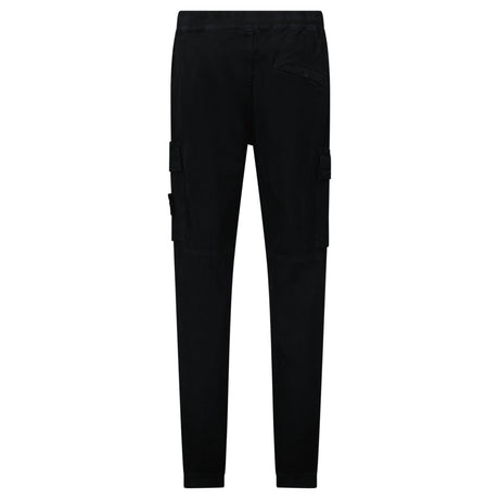 Stone Island Stretch 'Old' Effect Cargo Trousers Black - Boinclo - Outlet Sale Under Retail