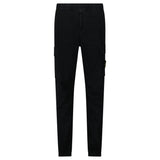 Stone Island Stretch 'Old' Effect Cargo Trousers Black - Boinclo - Outlet Sale Under Retail