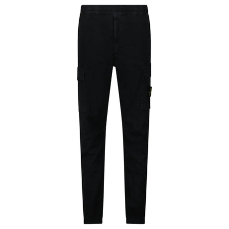 Stone Island Stretch 'Old' Effect Cargo Trousers Black - Boinclo - Outlet Sale Under Retail